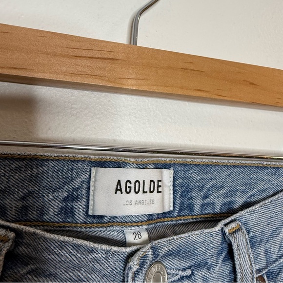 Agolde Mia Mid Rise Straight in Dimension - Picture 9 of 9